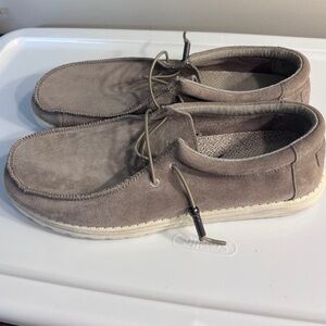 Hey Dude Men's Suede Loafers - Taupe NEVER WORN